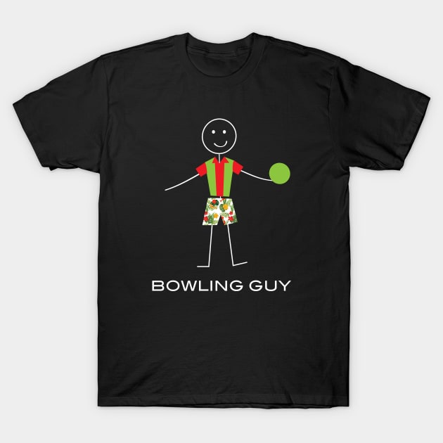 Funny Mens Bowling Illustration T-Shirt by whyitsme